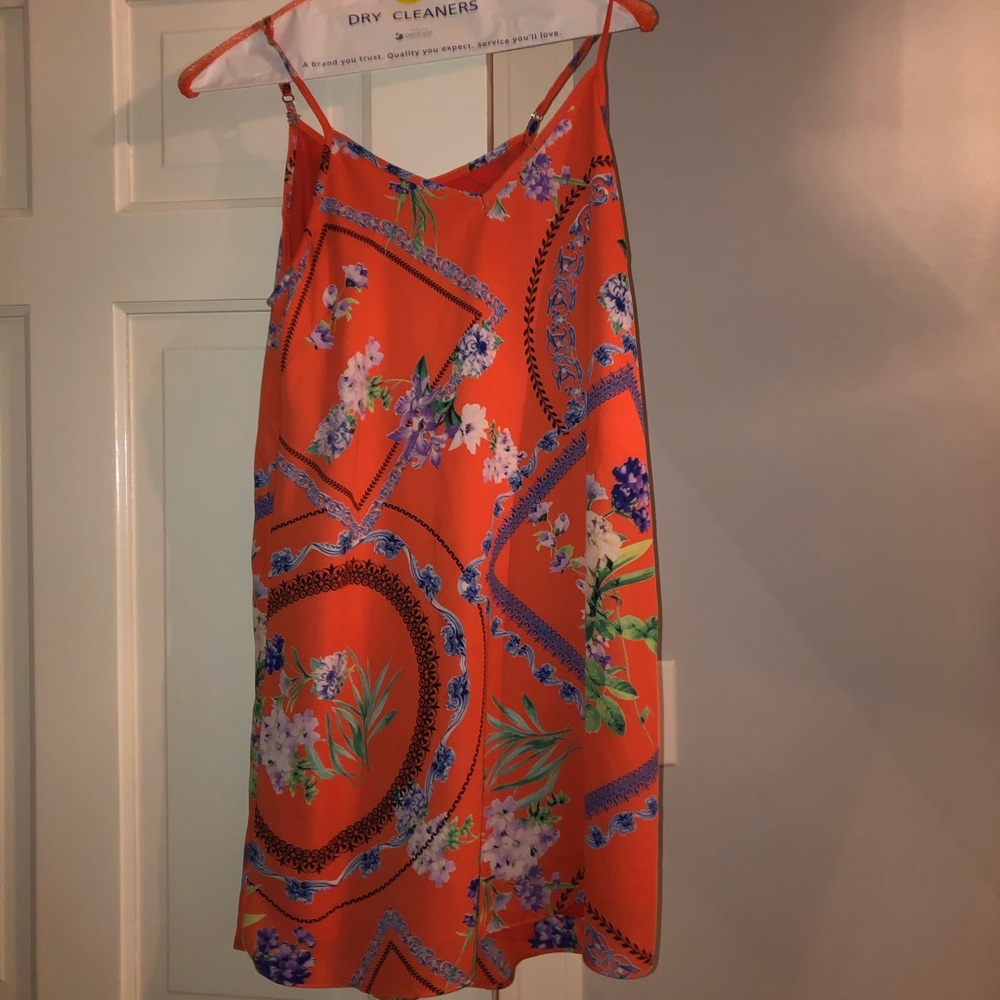Orange mini dress